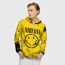 Толстовка 3D на молнии мужская NIRVANA, цвет: 3D-меланж — фото 2