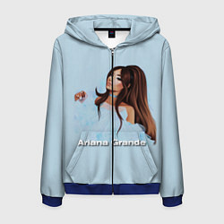 Толстовка 3D на молнии мужская Ariana Grande Ариана Гранде, цвет: 3D-синий