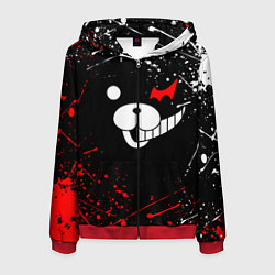 Толстовка 3D на молнии мужская MONOKUMA, цвет: 3D-красный