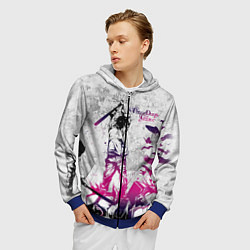 Толстовка 3D на молнии мужская Three Days Grace, цвет: 3D-синий — фото 2