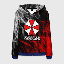Толстовка 3D на молнии мужская UMBRELLA CORP, цвет: 3D-синий