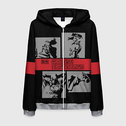 Толстовка 3D на молнии мужская Cowboy Bebop anime, цвет: 3D-меланж