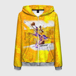 Толстовка 3D на молнии мужская Kobe Bryant, цвет: 3D-меланж