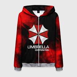 Толстовка 3D на молнии мужская UMBRELLA CORP, цвет: 3D-меланж