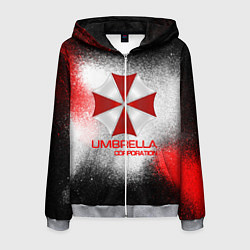 Толстовка 3D на молнии мужская UMBRELLA CORP, цвет: 3D-меланж