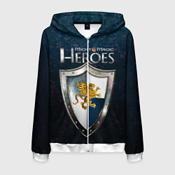 Толстовка 3D на молнии мужская Heroes of Might and Magic, цвет: 3D-белый