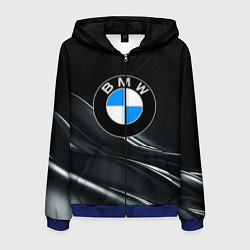 Толстовка 3D на молнии мужская BMW, цвет: 3D-синий