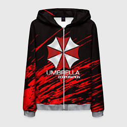 Толстовка 3D на молнии мужская UMBRELLA CORP, цвет: 3D-меланж