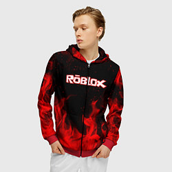 Толстовка 3D на молнии мужская ROBLOX, цвет: 3D-красный — фото 2
