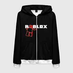 Толстовка 3D на молнии мужская Роблокс Roblox, цвет: 3D-белый