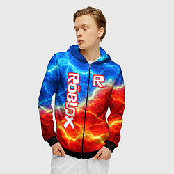 Толстовка 3D на молнии мужская ROBLOX, цвет: 3D-черный — фото 2