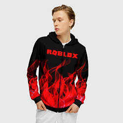 Толстовка 3D на молнии мужская ROBLOX, цвет: 3D-черный — фото 2