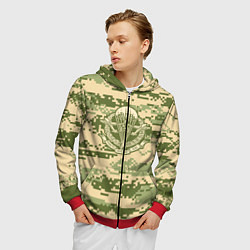 Толстовка 3D на молнии мужская ВДВ СССР, цвет: 3D-красный — фото 2