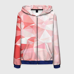 Толстовка 3D на молнии мужская Pink abstraction, цвет: 3D-синий