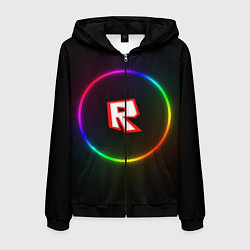 Толстовка 3D на молнии мужская Roblox, цвет: 3D-черный