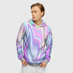 Толстовка 3D на молнии мужская Vaporwave, цвет: 3D-меланж — фото 2