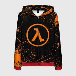 Толстовка 3D на молнии мужская HALF-LIFE, цвет: 3D-красный