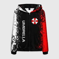 Толстовка 3D на молнии мужская RESIDENT EVIL UMBRELLA, цвет: 3D-черный