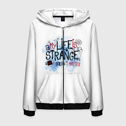 Толстовка 3D на молнии мужская LIFE IS STRANGE, цвет: 3D-черный