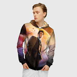 Толстовка 3D на молнии мужская DOCTOR WHO, цвет: 3D-черный — фото 2