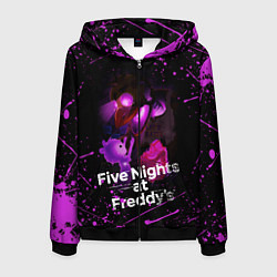 Толстовка 3D на молнии мужская FIVE NIGHTS AT FREDDYS, цвет: 3D-черный