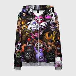 Толстовка 3D на молнии мужская Five Nights At Freddy's, цвет: 3D-меланж
