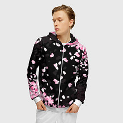 Толстовка 3D на молнии мужская САКУРА, цвет: 3D-белый — фото 2