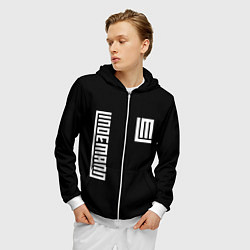 Толстовка 3D на молнии мужская LINDEMANN, цвет: 3D-белый — фото 2
