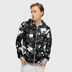 Толстовка 3D на молнии мужская Benzo Gang - Big Baby Tape, цвет: 3D-меланж — фото 2