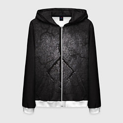 Толстовка 3D на молнии мужская BLOODBORNE HUNTER, цвет: 3D-белый