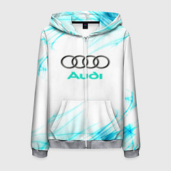 Толстовка 3D на молнии мужская Audi, цвет: 3D-меланж