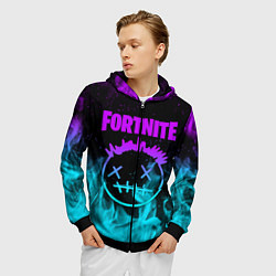 Толстовка 3D на молнии мужская FORTNITE X TRAVIS SCOTT, цвет: 3D-черный — фото 2