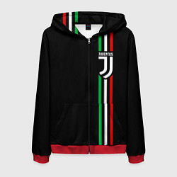 Толстовка 3D на молнии мужская JUVENTUS, цвет: 3D-красный