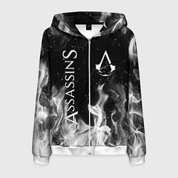 Толстовка 3D на молнии мужская ASSASSINS CREED, цвет: 3D-белый