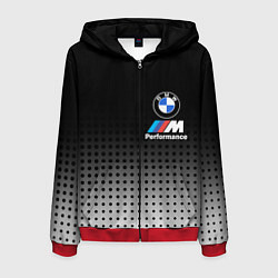Толстовка 3D на молнии мужская BMW, цвет: 3D-красный