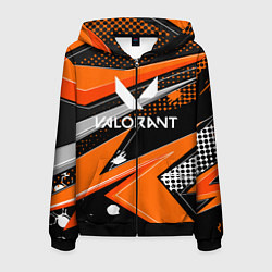 Толстовка 3D на молнии мужская Valorant, цвет: 3D-черный