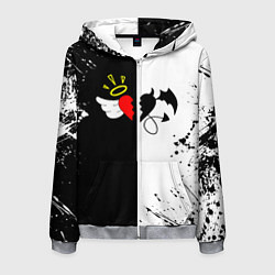 Толстовка 3D на молнии мужская Добро и зло, Payton Moormeier, цвет: 3D-меланж