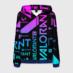 Толстовка 3D на молнии мужская Valorant, цвет: 3D-синий