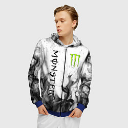 Толстовка 3D на молнии мужская MONSTER ENERGY, цвет: 3D-синий — фото 2