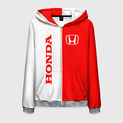 Толстовка 3D на молнии мужская HONDA, цвет: 3D-меланж