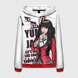 Толстовка 3D на молнии мужская Kakegurui, цвет: 3D-красный