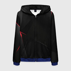 Толстовка 3D на молнии мужская DARK, цвет: 3D-синий