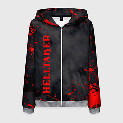 Толстовка 3D на молнии мужская Helltaker Logo Z, цвет: 3D-меланж