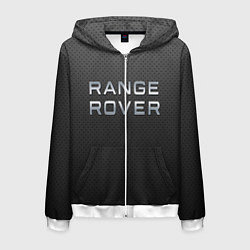 Толстовка 3D на молнии мужская Range rover, цвет: 3D-белый