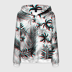 Мужская толстовка на молнии ПАЛЬМЫ TROPICAL GLITCH