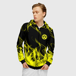 Толстовка 3D на молнии мужская BORUSSIA, цвет: 3D-черный — фото 2