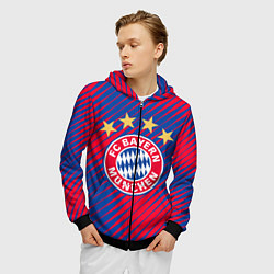 Толстовка 3D на молнии мужская BAYERN MUNCHEN, цвет: 3D-черный — фото 2