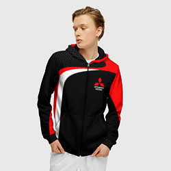 Толстовка 3D на молнии мужская EVO Racer uniform, цвет: 3D-черный — фото 2