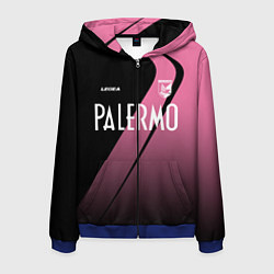 Толстовка 3D на молнии мужская PALERMO FC, цвет: 3D-синий