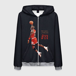 Толстовка 3D на молнии мужская MICHAEL JORDAN, цвет: 3D-меланж